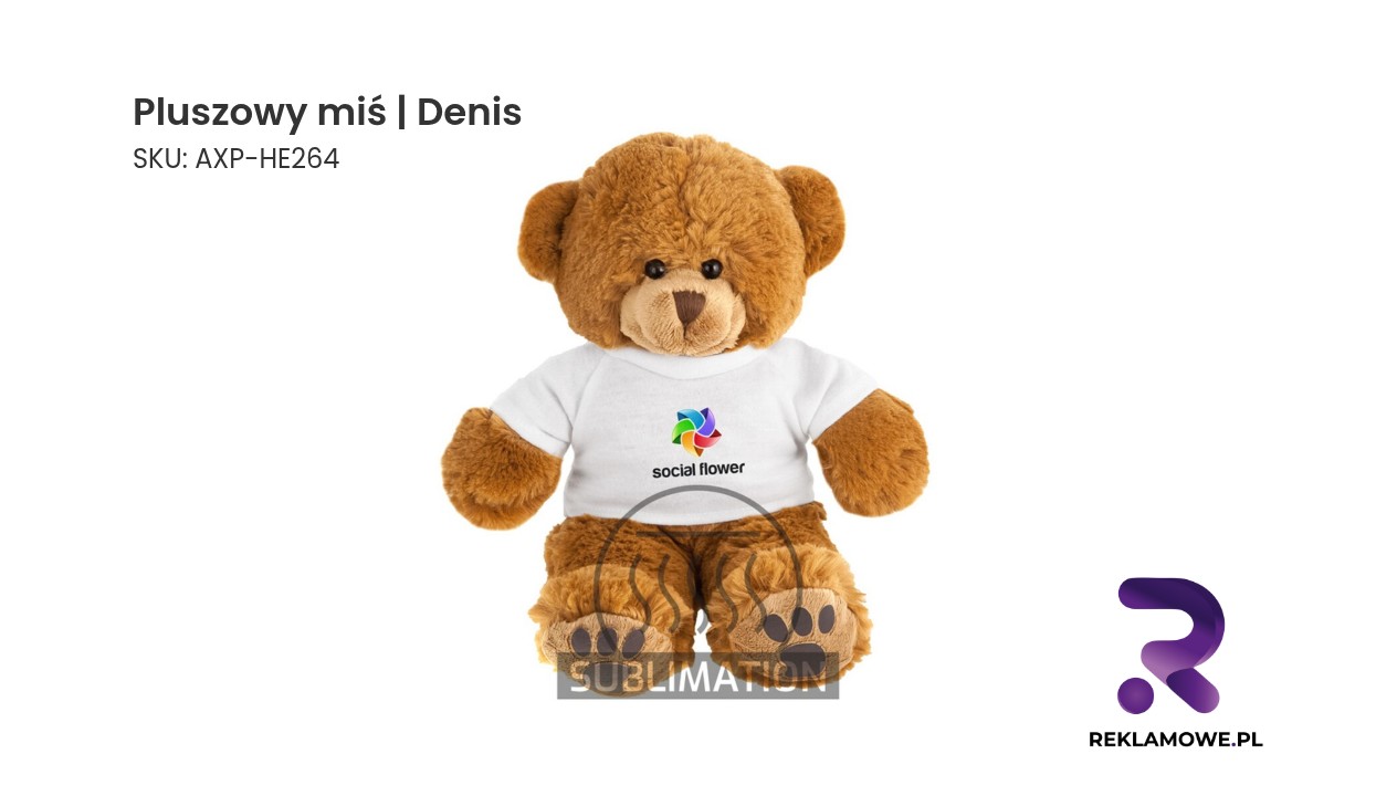 Pluszowy miś Denis w kolorze brązowym