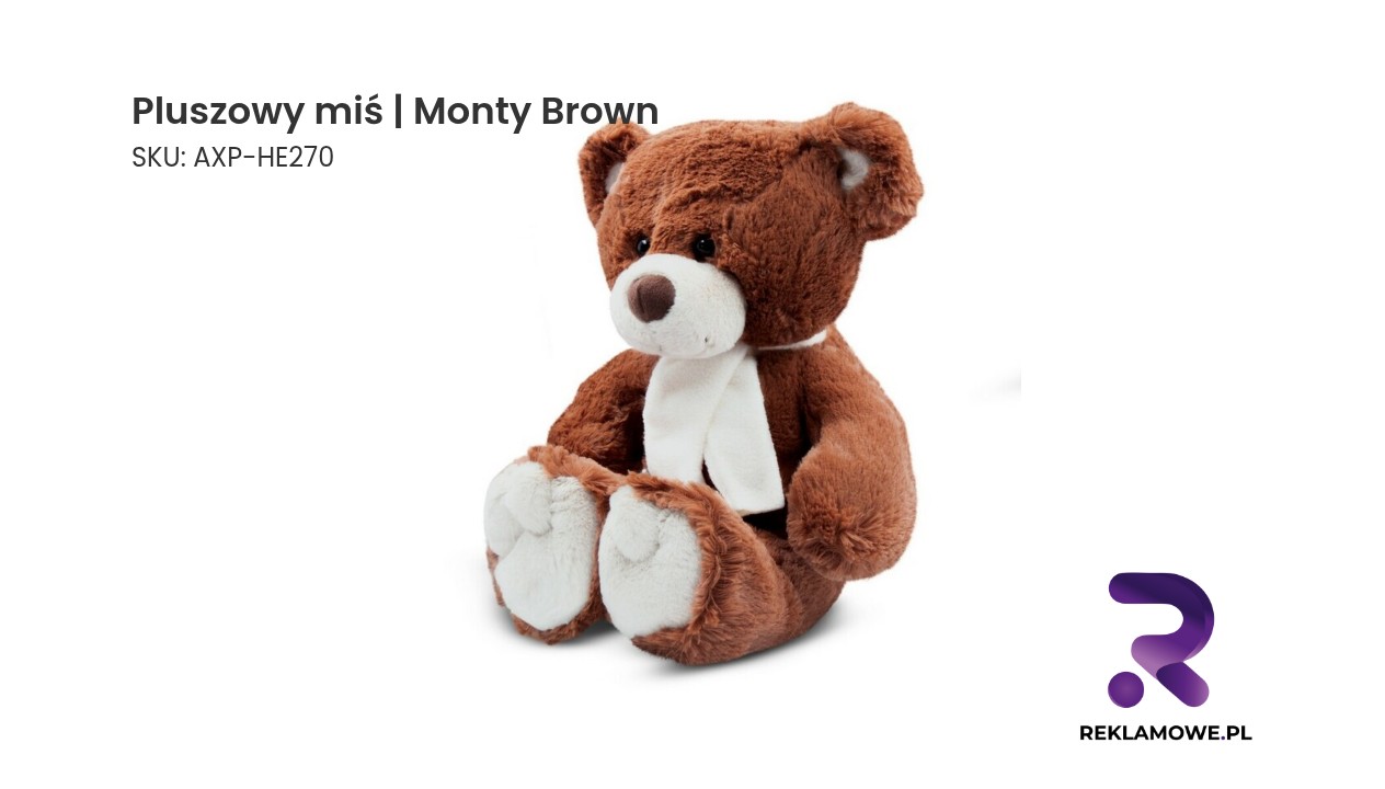 Pluszowy miś Monty Brown w kolorze brązowym