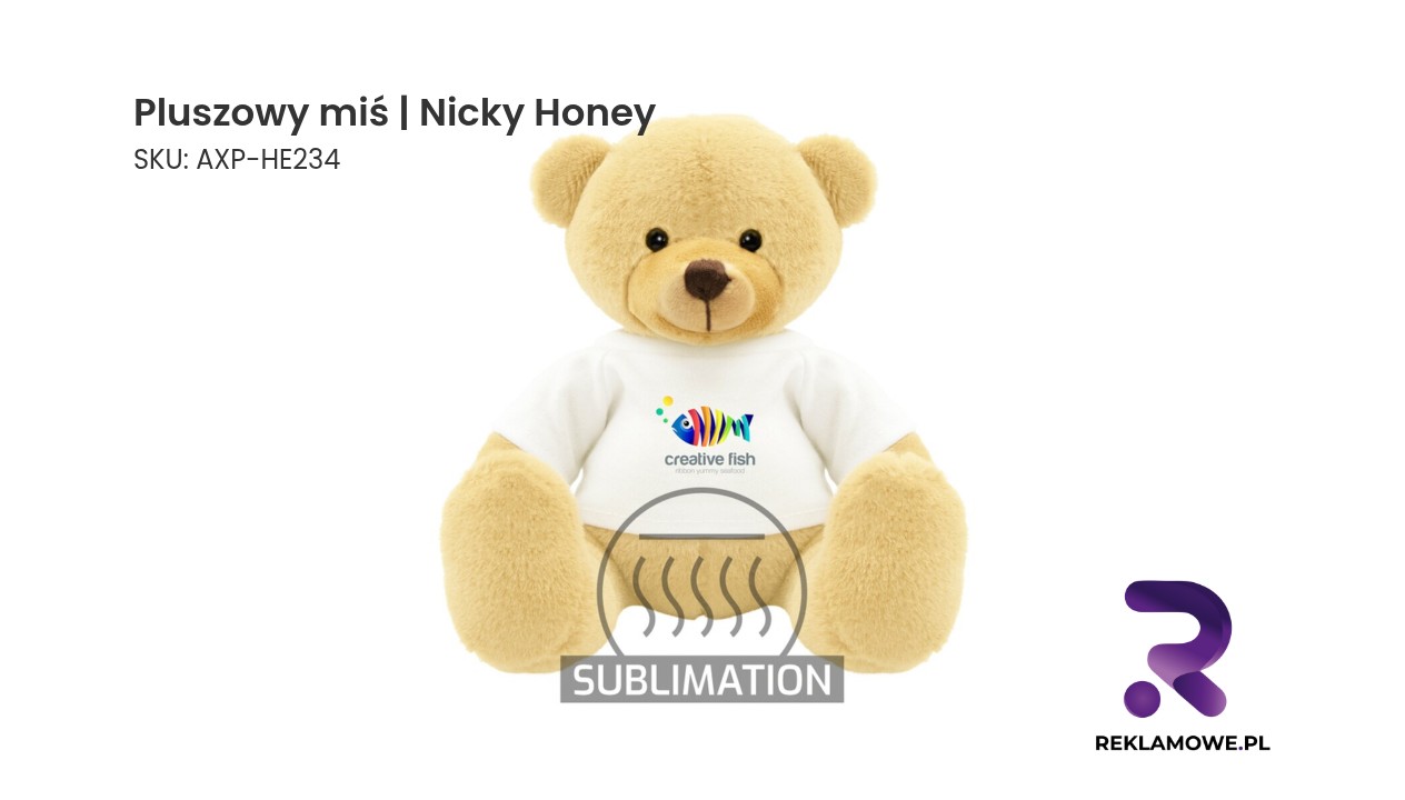 Pluszowy miś Nicky Honey w kolorze miodowym