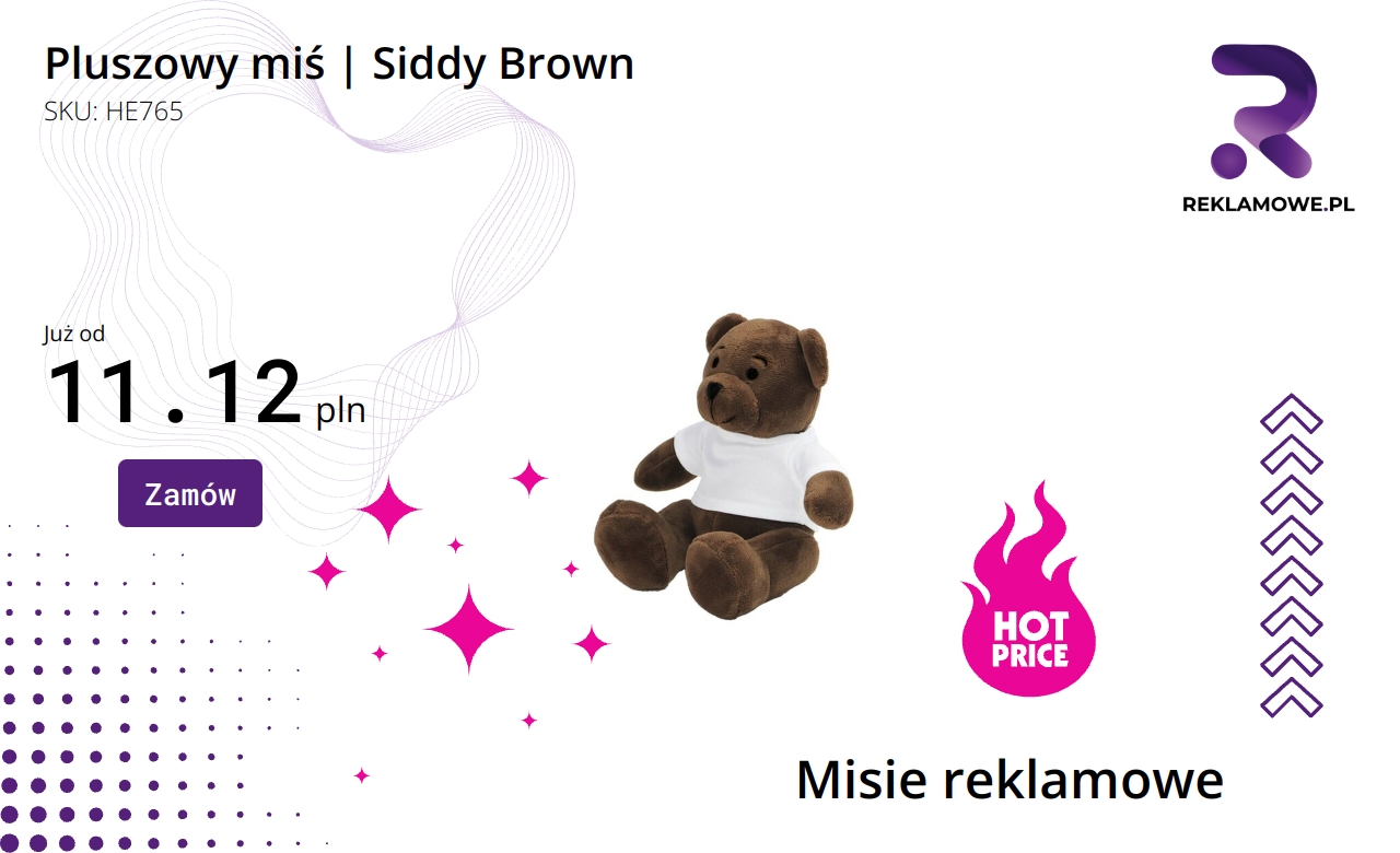 Pluszowy miś Siddy Brown w kolorze brązowym