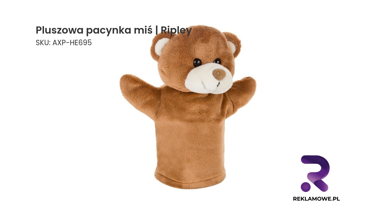 Pluszowa pacynka miś Ripley – miękka pacynka dla dzieci