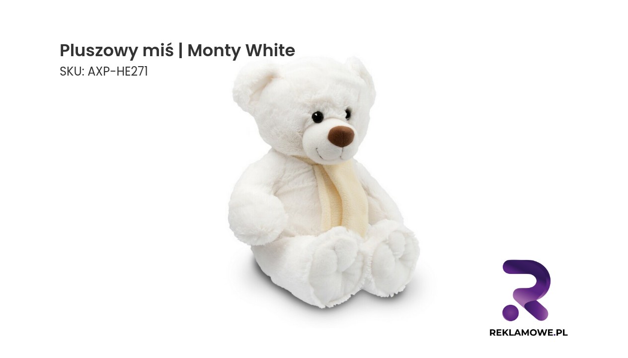 Pluszowy miś Monty White
