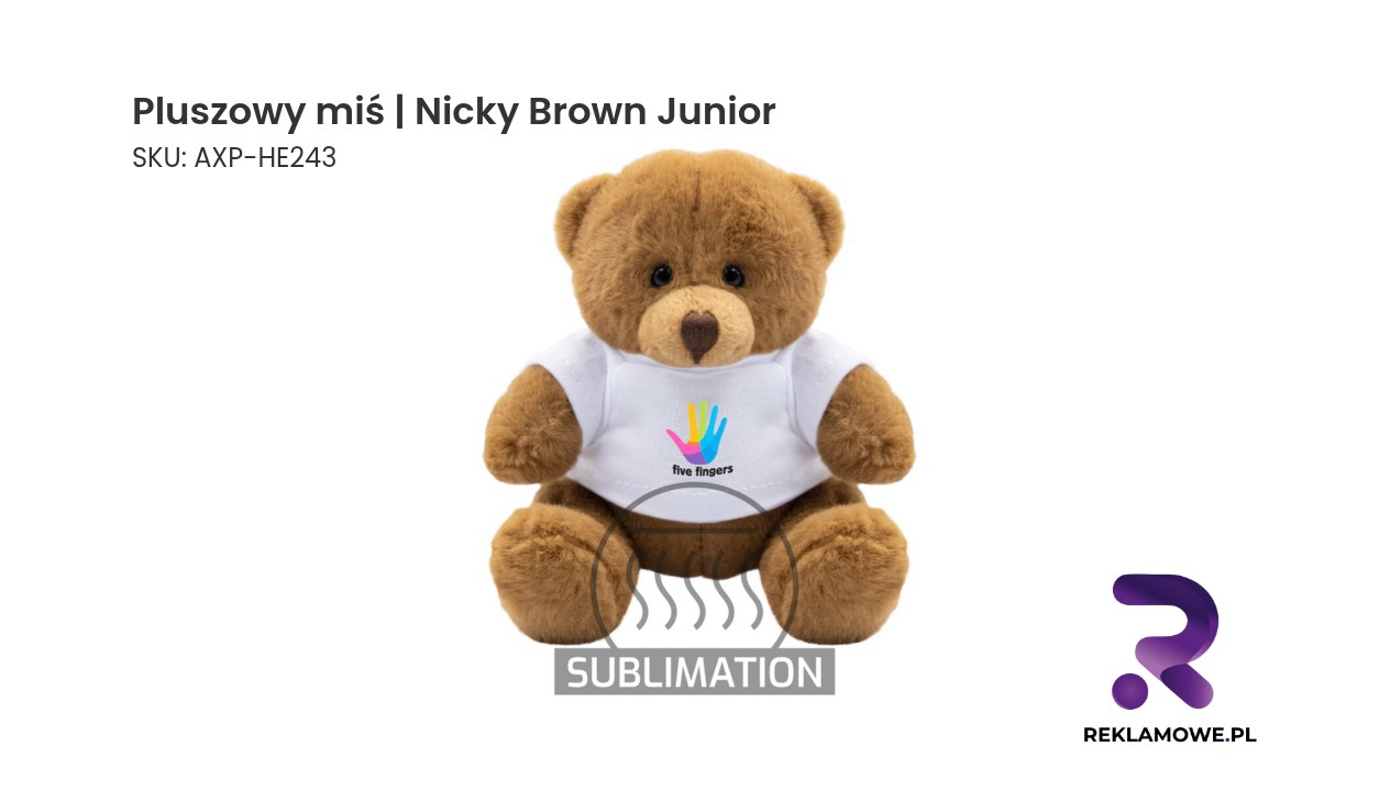 Pluszowy miś | Nicky Brown Junior Pluszowy miś Nicky Brown Junior - miękka przytulanka dla dzieci